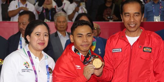 Terbang dari Palembang, Puan bangga Eko tambah medali emas Indonesia