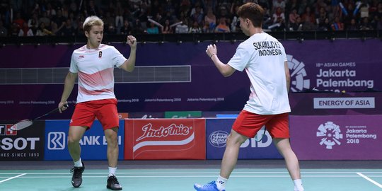 Semifinal bulutangkis beregu putra, Kevin/Marcus redam ganda putra Jepang