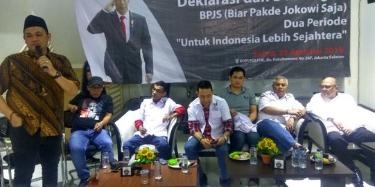 Farhat Abbas dan Sonny Tulung deklarasi 'Biar Pakde Jokowi Saja'