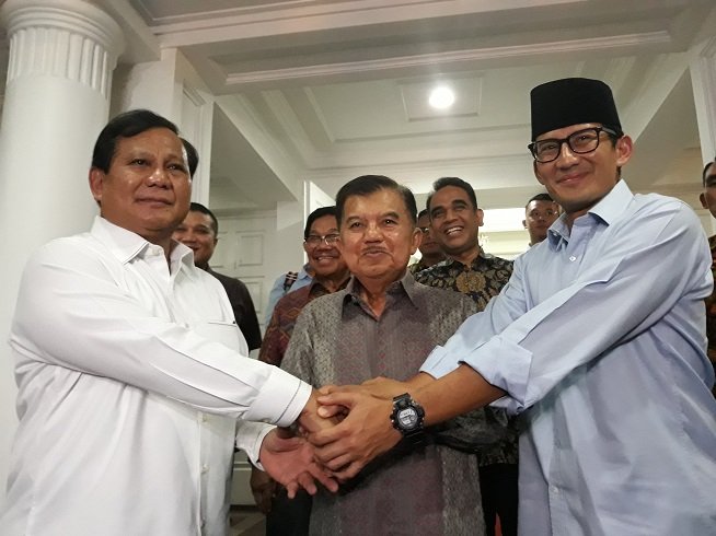 prabowo sandiaga temui wapres jk