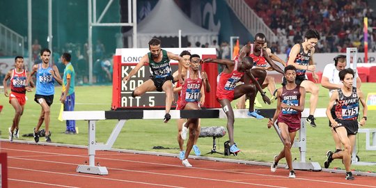 Lari 3000 meter halang rintang putra, pelari Indonesia gagal raih medali