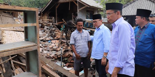 Beri bantuan ke Lombok Barat hingga Timur, Ketua MPR didampingi wali kota hingga TGB