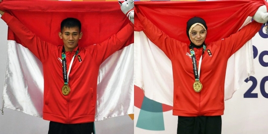 Iqbal-Sarah, suami-istri peraih emas bagi Indonesia lewat pencak silat