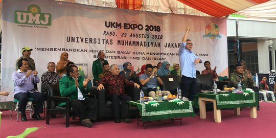 Dipancing Zulkifli Hasan, mahasiswa Muhammadiyah pekikan 'ganti presiden'