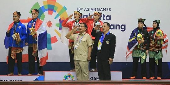 Ungkapan kebanggaan Prabowo pada atlet silat yang sudah sumbang 11 emas Asian Games