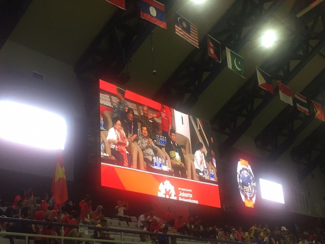 prabowo dan megawati nonton pencak silat di tmii