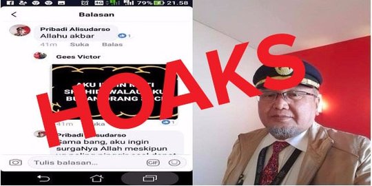 Hoaks Pilot Lion Air Pribadi Alisudarso izinkan Neno Warisman pakai mikrofon