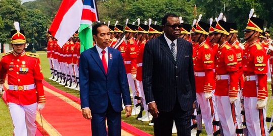 Jokowi sambut Presiden Namibia di Istana Bogor