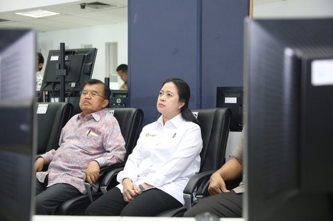menko pmk puan maharani mendampingi wapres jusuf kalla hadir dalam peluncuran inovasi teknologi 40