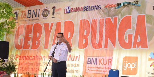 Gebyar bunga Rawa Belong dan rekor MURI replika garuda dari bunga sedap malam