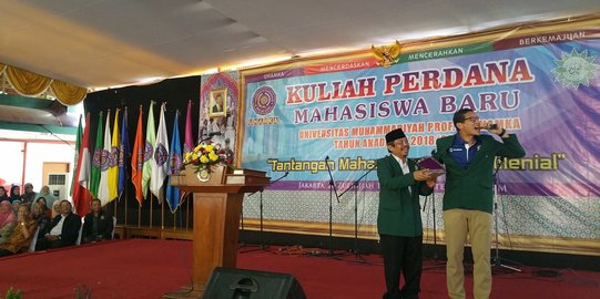 Kunjungi Uhamka, Sandiaga bocorkan rahasia suksesnya ke mahasiswa