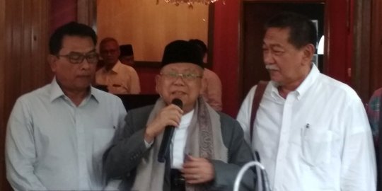 Di Posko Cemara, Ma'ruf Amin bicara soal harga sembako hingga merosotnya rupiah