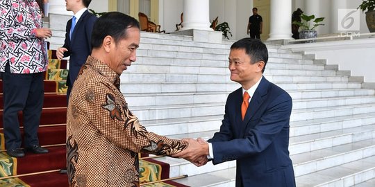 Presiden Jokowi sambut hangat kunjungan Jack Ma di Istana Bogor