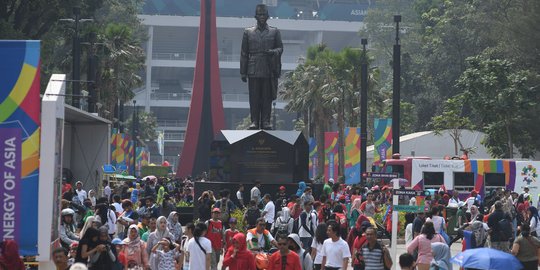 Ribuan warga padati GBK jelang penutupan Asian Games 2018