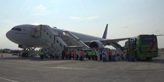 391 Jemaah haji kloter 1 Debarkasi Medan tiba di Tanah Air