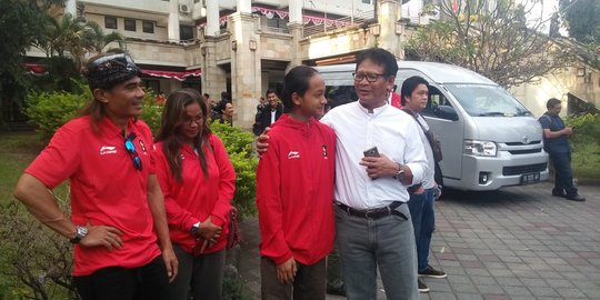 Raih medali di Asian Games, atlet asal Bali diarak keliling kota Denpasar