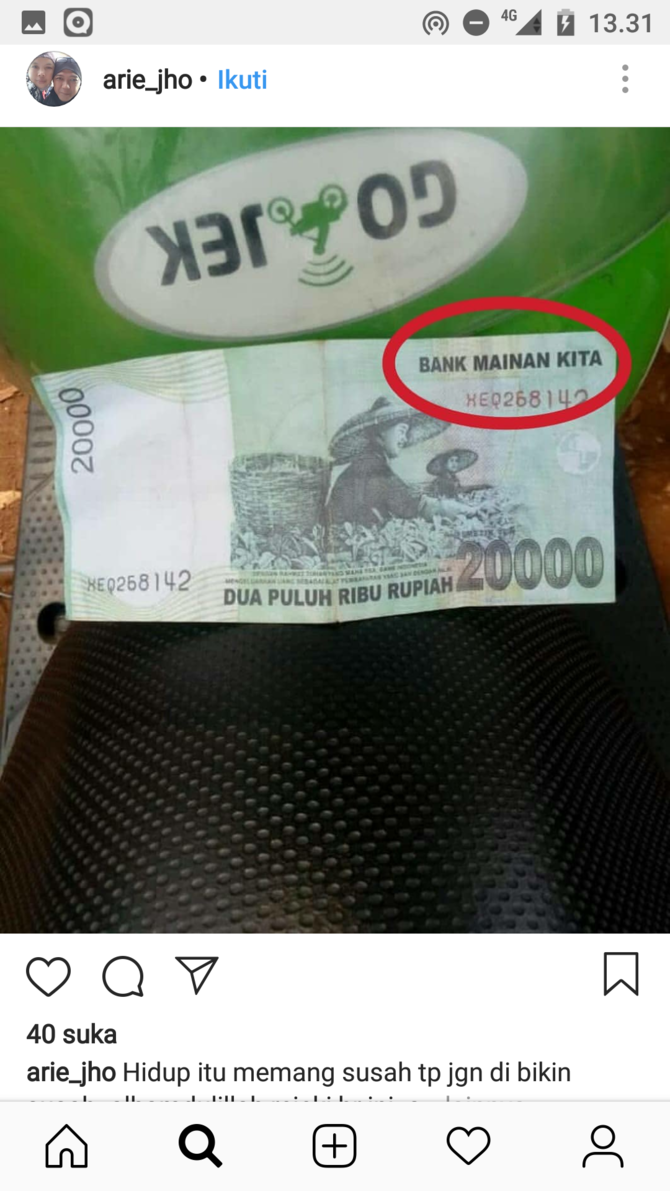 peredaran uang mainan bikin resah