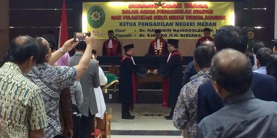 Dilantik pasca-OTT KPK, Ketua PN Medan baru diingatkan perangi KKN
