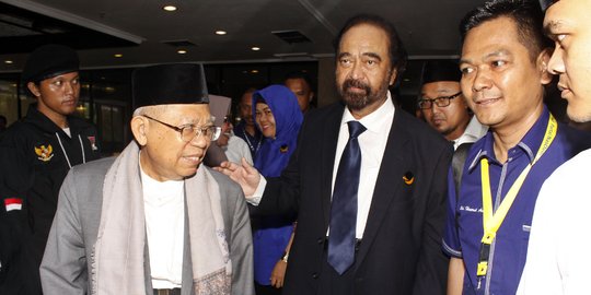 Ma'ruf Amin dengarkan saran Surya Paloh untuk fokus kampanye di Jabar