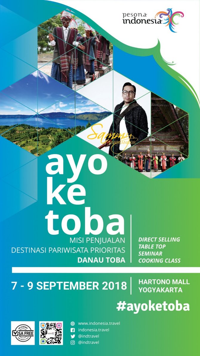 kemenpar promosikan danau toba di yogyakarta