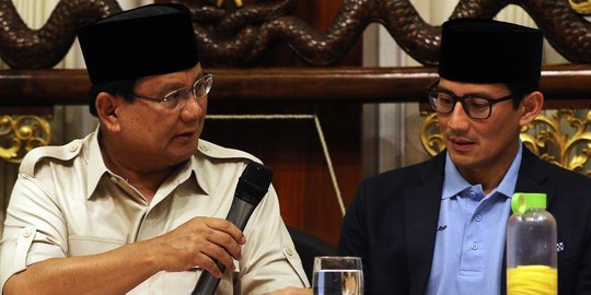 Pesan Prabowo ke Sandiaga: Kita harus jadi penyelamat bangsa ini!