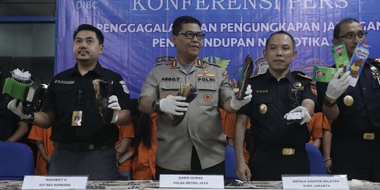 Bea Cukai, Pos Indonesia, dan Polda Metro ungkap penyelundupan narkoba sepanjang 2018