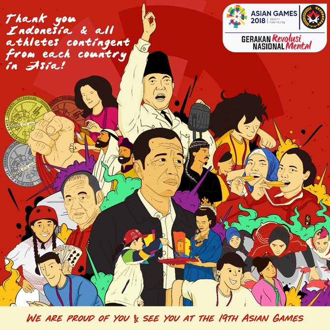 karikatur asian games 2018