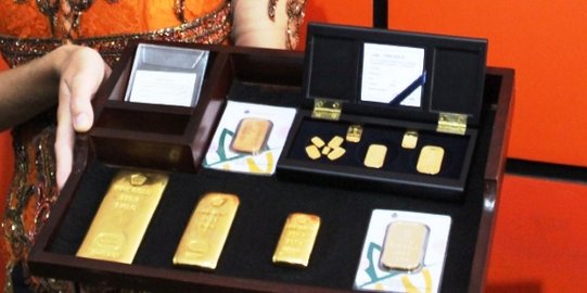Harga emas Antam kembali turun Rp 2.000 jadi Rp 656.000 per gram
