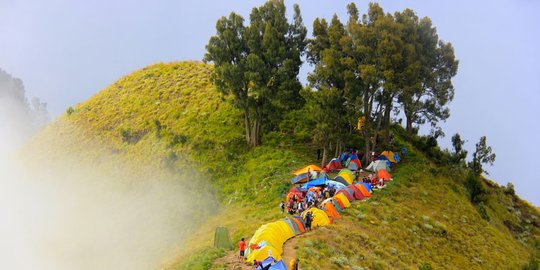 Usai gempa Lombok, jalur pendakian Gunung Rinjani masih bagus