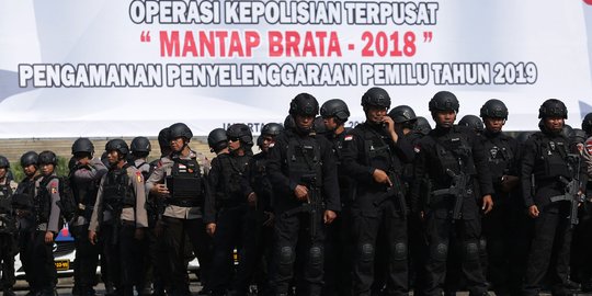 TNI-Polri gelar apel pengamanan pemilu serentak 2019