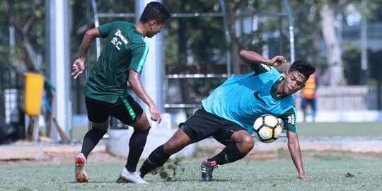 Timnas Indonesia U-19 latihan matangkan pola permainan