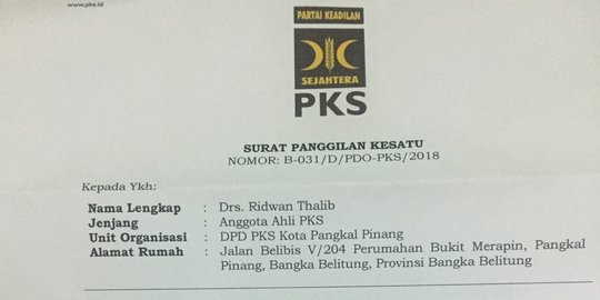 Disebut melanggar disiplin partai, politisi PKS tolak panggilan BPDO