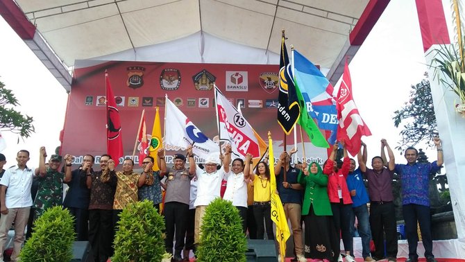 polda bali gelar deklarasi damai dengan partai