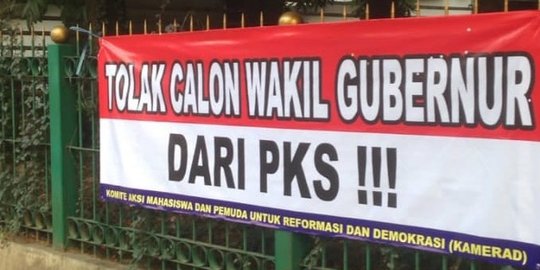 Muncul spanduk 'Tolak Cawagub dari PKS', ini tanggapan PKS DKI