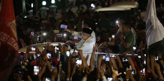 Reaksi pendukung usai Jokowi dan Prabowo mendapat nomor urut