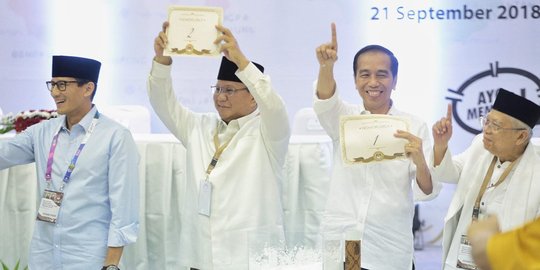 Jokowi: Alhamdulillah mendapatkan nomor urut satu, karena kita ingin bersatu