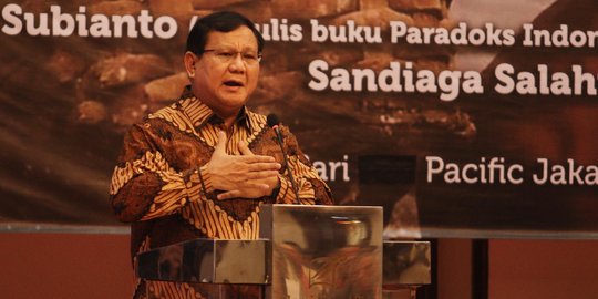 Prabowo jadi pembicara bedah buku 'Paradoks Indonesia'