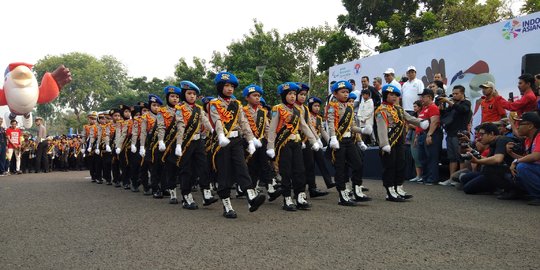 Polisi cilik, pasukan oranye & pelajar difabel ikut meriahkan parade Asian Para Games