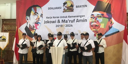 Deklarasi dukung Jokowi-Maruf, relawan JoSmart target 60 persen suara di Banten