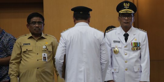 Ekspresi Syahri Mulyo dinonaktifkan usai dilantik sebagai Bupati Tulungagung