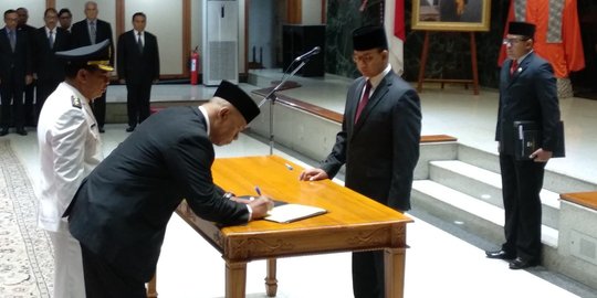 Pernah dicopot Anies, Tri Kurniadi dilantik lagi bersama 15 pejabat lainnya