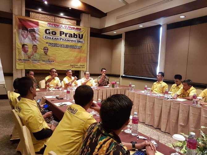 forum caleg golkar deklarasi dukung prabowo