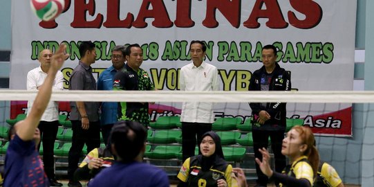 Jokowi tinjau latihan atlet Para Games 2018 di GBK