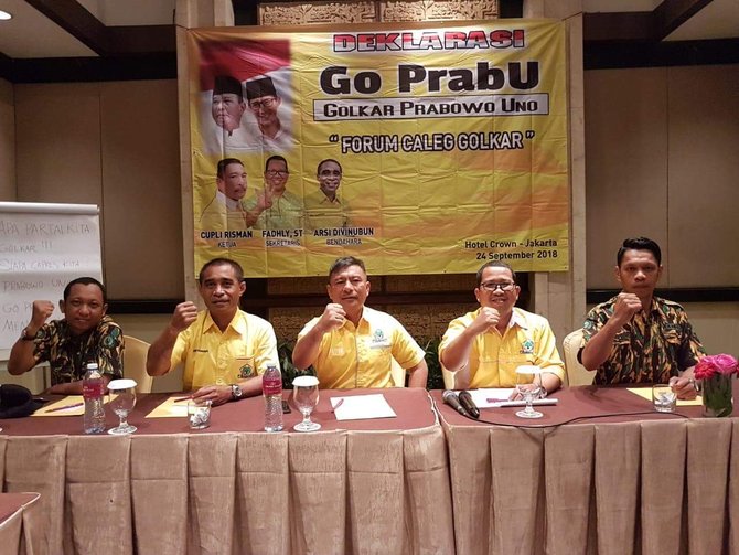 forum caleg golkar deklarasi dukung prabowo