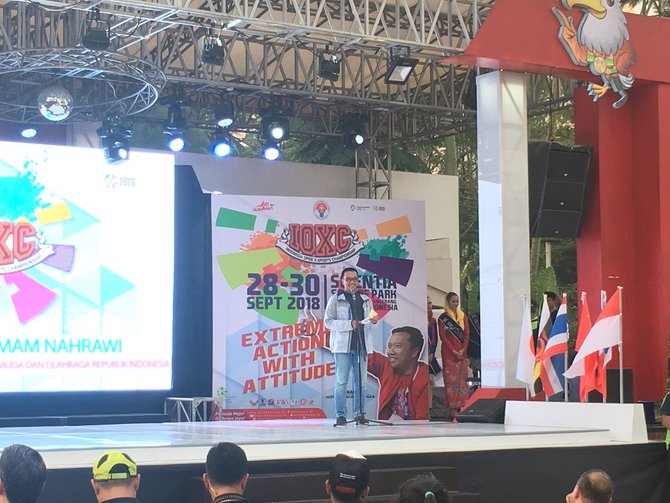 menpora buka kompetisi indonesia open x sport championship ioxc 2018