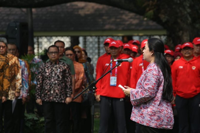 menko puan laporkan kesiapan kontingan asian para games indonesia kepada presiden