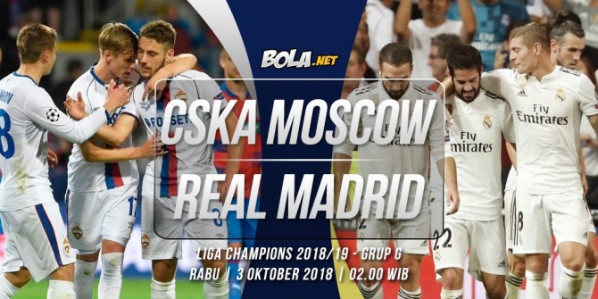 Data dan fakta Liga Champions: CSKA Moscow vs Real Madrid