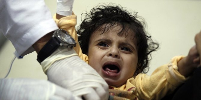 Saluran air dibom karena perang, wabah kolera melonjak 170 persen di Yaman
