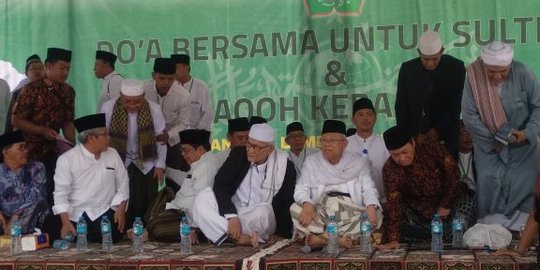 Hadiri doa bersama untuk Sulteng, Ma'ruf dapat dukungan dari kiai Kampung Jabar