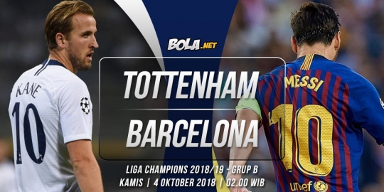 Data dan fakta Liga Champions: Tottenham vs Barcelona